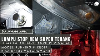 CARA GANTI LAMPU REM BELAKANG BEAT 2017-2019 || UPGRADE LAMPU STOP REM SUPER TERANG