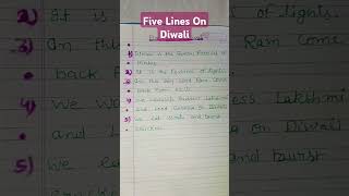 Five Lines On Diwali