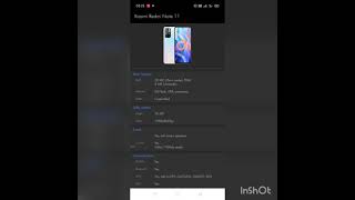 Redmi Note 11 5g .Full specs.