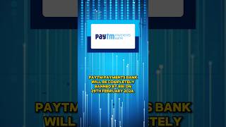 Paytm Payments Bank Banned 🚫 #paytm #paytmbann #paytmcash #paytmpaymentsbank #paytmpaymentbank