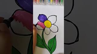 How To Draw a Flower Easy and Quickly #SHORT