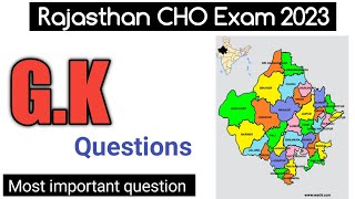 Rajasthan CHO Gk questions | General awareness for Rajasthan CHO exam #rajasthan_cho #cho_rajasthan