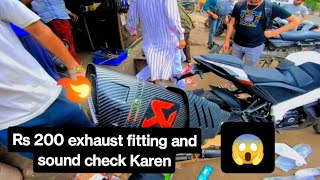 PULSAR RS 200 😱 exhaust modified danger 🔥 sound #2023 moto blog