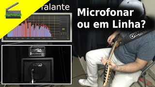 Microfonar amplificador ou usar em linha?