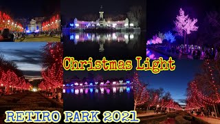 Parque del buen Retiro, Luces de Navidad en Parque Retiro//By: Jhay Em Dy Channel