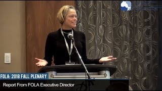 FOLA Plenary Nov 2018 - Executive Director Report