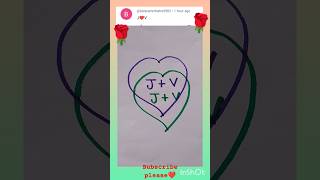 cute name J+V🥰🥰#shortvideo /short #alphabet//lovely name try J+V#comentes your Frist letter/love 💕💕💕