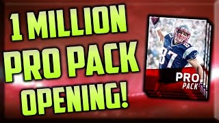 1 MILLION COIN PRO PACK OPENING! Blind Pro Packs! Madden Mobile 17