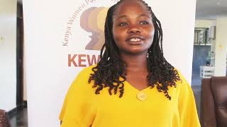 Miss Muthoni Kimanzi Speaks after attending KEWOPA Workshop in Kitui.