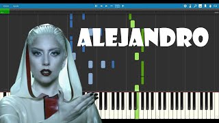 Alejandro - Lady Gaga Piano Tutorial (Synthesia)