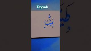 ✨💫Urdu calligraphy ✍️✨ tayyab name 🌟🌟 #urducalligraphy #calligraphylettering#tranding #youtubeshorts