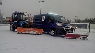 Winterdienst-Einsatz mit Fiat Ducato 250 , Jongerius 1400 und LS - Kleintraktor