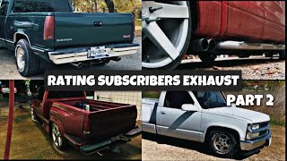 BEST SOUNDING EXHAUST RATINGS CHALLENGE! PART 2 #obschevy #ratingmysubscars