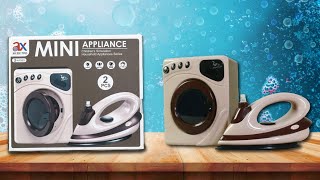 Mini Appliances - Washing Machine & Iron - Unboxing and Fun Review Peephole View Toys