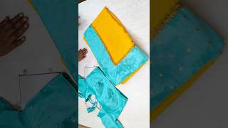 convert plain saree into designer #stitchingdiary #diysaree #youtubeshort #youtube #trending #saree