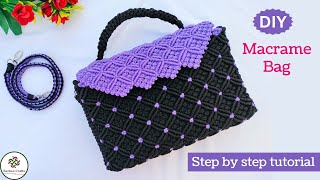 How to Make Macrame Bag | Macrame Bag Tutorial Part 2 | 마크라메 가방 만들기