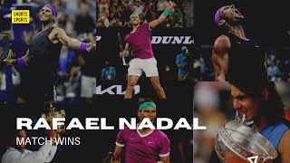 Rafael Nadal Match Wins - Australian Open • US Open • Wimbledon • Roland Garros