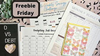 Freebie Friday savings challenge, YT schedule, & budget planner (available today only)+happy mail 💌