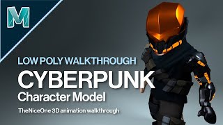 Low Poly Cyberpunk Character Model Walkthrough | Autodesk Maya 2020 for Beginners | BONUS