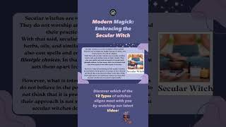 Modern Magick: Embracing the Secular Witch!💜