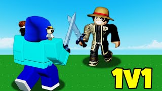 I 1v1ed my friend in Roblox Bedwars..