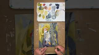 Painting a Northern Flicker as Part of my 100 Day Project