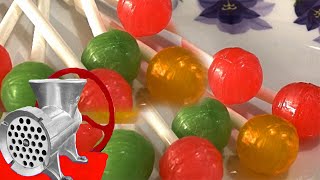 Colorful Lollipops VS Meat Grinder Experiment