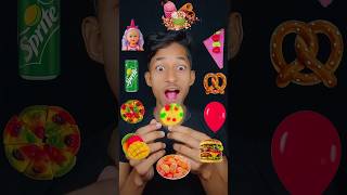 Emoji Mukbang ASMR😍 Eating Cake, Pizza jelly, Orange Candy,🍰🍕🍬#asmr #youtubeshorts #shorts