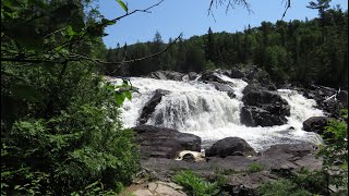 Waterfalls while camping at Rabbit Blanket Lake, Lake Superior Provincial Park