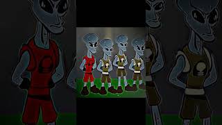 Aliens Vs Goats Team #shorts #trending #viral #funny #ronaldo #messi #football