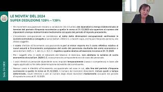 Webinar: Agevolazioni alle assunzioni e costo del lavoro le nuove misure per il 2024.