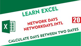 MS Excel Working Days Between Two Dates - How to Use Networkdays function - Networkdays.Intl