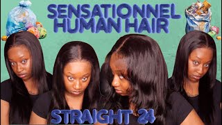 $100 Frontal Wig with Pre Bleached Knots? | Sensationnel Straight 24