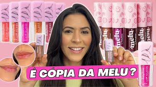 Testei Lip Gloss Labial COM BRILHO Ruby Rose *BARATINHO* e LANÇAMENTO - É igual ao da Melu mesmo?