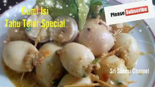 Resep / Cara Bikin """" Cumi Isi Tahu + Telor Special """"