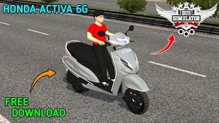 HONDA ACTIVA 6G FOR BUS SIMULATOR INDONESIA BUSSID FREE DOWNLOAD