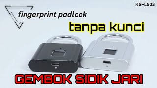 Kadonio kunci gembok sidik jari | fingerprint padlock