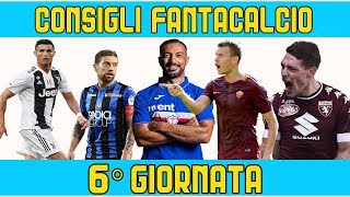 Consigli Fantacalcio 6^ Giornata Serie A