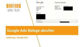 Google Ads Rechnungen abrufen - Belege/Quittungen aus Google Ads für deine Buchhaltung herunterladen