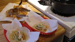 Baja fish tacos (kinda)