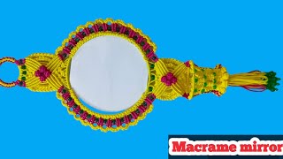 मैक्रेम का आईना कैसे बनाय Macrame mirror wall hanging || Mamta Macrame art