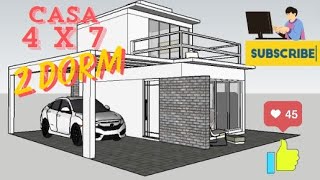 CASA 4x7m COM 2 DORM 1 SUÍTE!!! COMPACTA E COMPLETA!!!