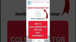 Invite collaborator instagram not showing | How to fix | Instagram #shorts #youtubeshorts #trending