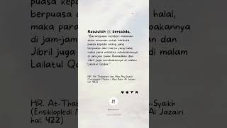 Sedekah Ramadhan Didoakan Malaikat #amalan #pahala #hikmah #hijrah #islam #muslim