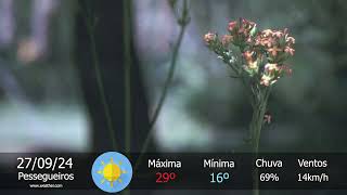 Previsão do tempo para #Pessegueiros, #Teresópolis-RJ, nesta sexta-feira, 27 de setembro de 2024