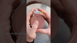 ASMR TRIMMING 😍 #ceramics #pottery #clay #stoneware