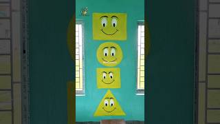 wall painting|Shapes😊 #shortsvideo #youtubeshorts #youtubeshortsvideo #wallart #shape #emoji