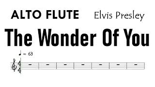 The Wonder Of You  ALTO FLUTE Sheet Music Backing Track Partitura Elvis Presley