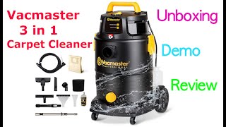 Vacmaster 3 in 1 carpet cleaner - Unboxing, Demo & Review