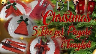 5 Idee per Piegare i Tovaglioli a Natale | Christmas Napkins | Belula Design